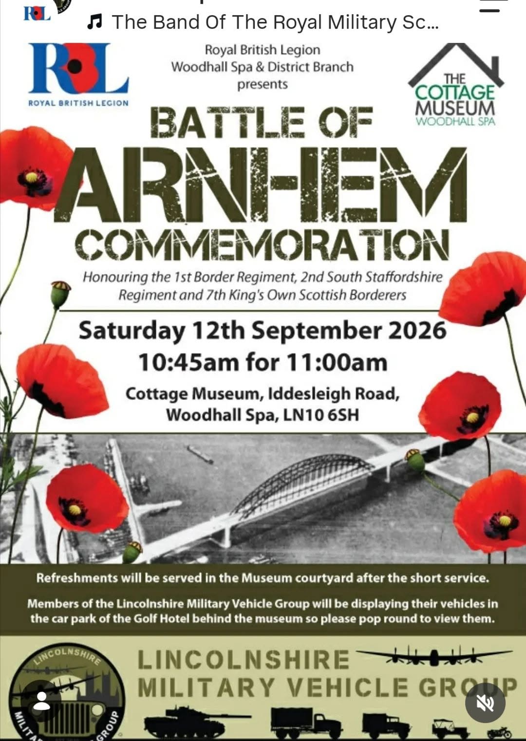 Please join us tomorrow at Woodhall Spa Cottage Museum.