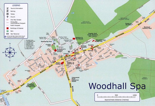 Woodhall Spa village map